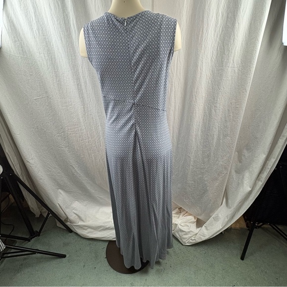 Weekend Max Mara Echi mosaic-print maxi dress in blue and white L - Picture 5 of 13